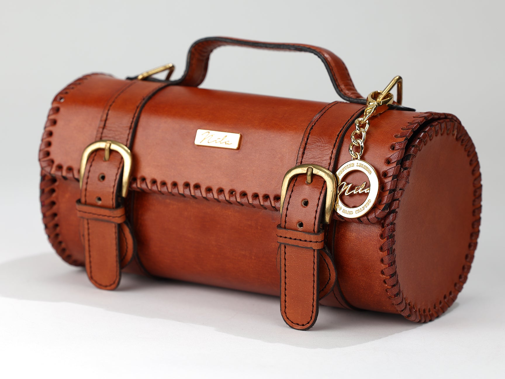 Barrel Bag Brown Bike Bag Nila Barrel Bag - Main Image