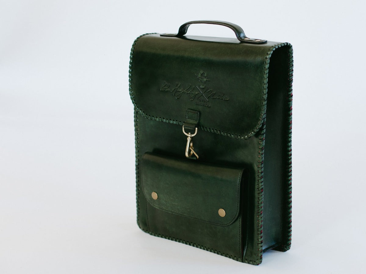 dr martens leather backpack green Backpack – Nila Bags